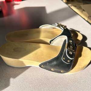 Dr Scholls original collection platform slide black size 38 EUC